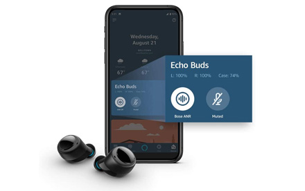 Echo Buds - audifonos inalÃ¡mbricos con sonido envolvente, reducciÃ³n activa de sonido y Alexa -Accesorios