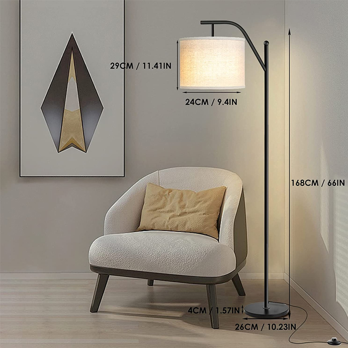 Lámpara de pie RGB Wellwerks regulable LED compatible con Alexa, lámparas de pie brillantes para salón, dormitorio, estudio, bombilla WiFi incluida