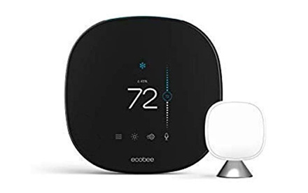 Ecobee SmartThermostat con control de voz, SmartSensor incluido, Alexa integrado con Amazon Smart Plug 