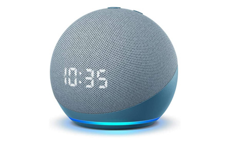 Echo Dot (4ta Generación) | Parlante inteligente con reloj y Alexa | Azul