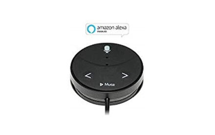 Muse Auto (2.a generación): Asistente de voz Alexa para automóviles con música manos libres, audiolibros, navegación y cargador de automóvil USB de 2 puertos