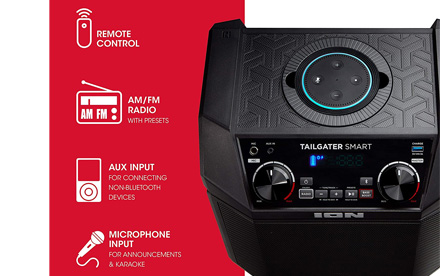 ION Audio Tailgater Smart - Altavoz Bluetooth recargable de 50 W -Altavoz