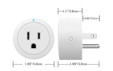 Smart Plug Amysen compatible con Alexa, Echo y Google Home – Solo WiFi 2.4G (Z1 4 Pack)