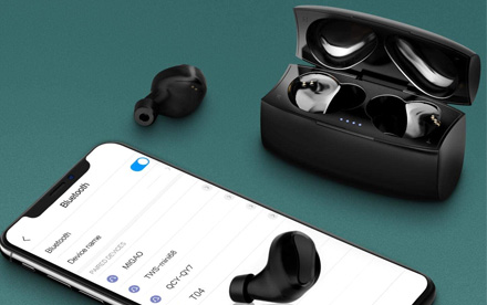 Auriculares inalámbricos con Bluetooth 5.0, con funda de carga, impermeables IPX6, con micrófono integrado y cancelación de ruido, para Apple iPhone, Android y Samsung