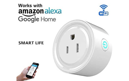 HC Lighting Alexa, Echo y Google Assistant - Enchufe inteligente WiFi compatible para hogares inteligentes y electrodomésticos (4 unidades)